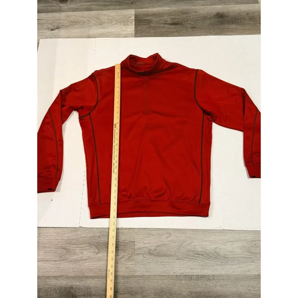 Nike Golf Therma-FIT 1/4 Zip Pullover Men's M Red Fleece Sand Creek Golf